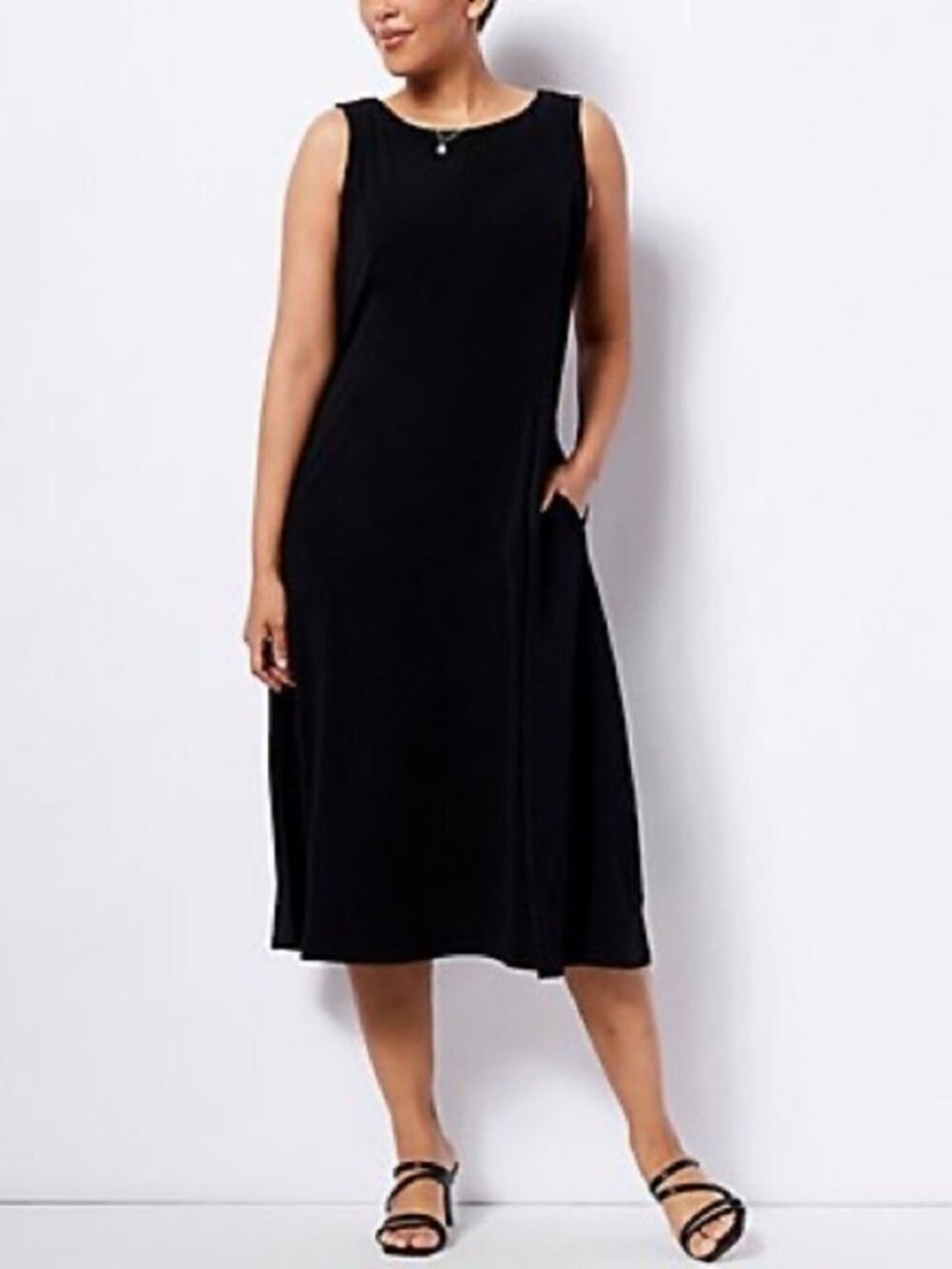 Susan Graver Every Day Liquid Knit Midi Dress